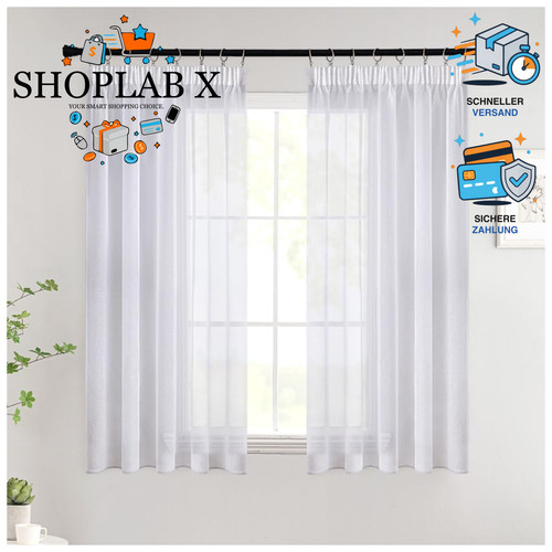 Gardinen kurz voile - voile, set