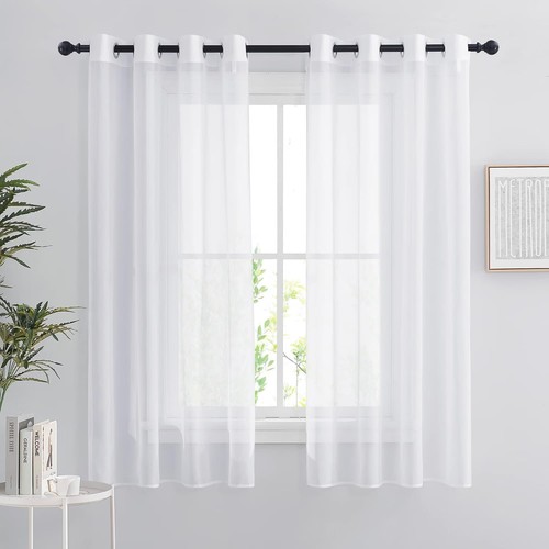 Transparente gardinen 2er pack - transparente,