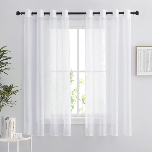 Transparente gardinen 2er pack - transparente,