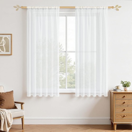 Leinenoptik vorhänge 2er set - leinenoptik,