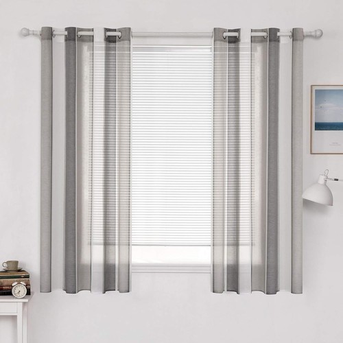 Gardinen transparent gestreift - transparent,