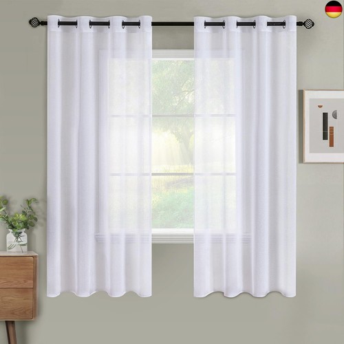 Voile gardinen kurz weiss - voile,